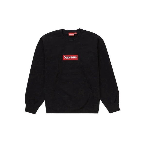Supreme Box Logo Crewneck Sweatshirt Black Large XL NWT BOGOFW2022 Sealed.